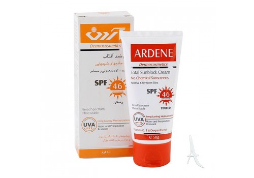 کرم ضد آفتاب رنگی SPF 46 آردن مناسب پوست های معمولی و حساس