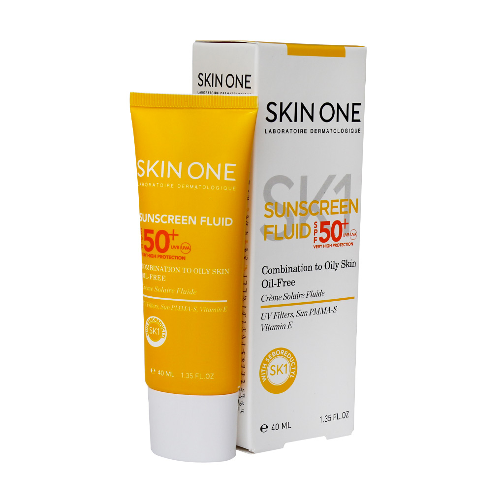 فلویید ضد آفتاب بی رنگ SPF50 فاقد چربی اسکین وان مناسب پوست مختلط تا چرب Skin One