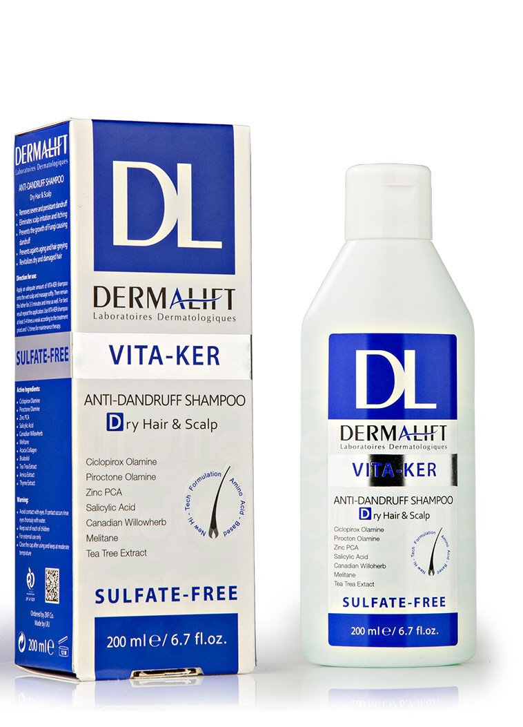 شامپو ضدشوره مناسب موهای خشک ویتا-کر درمالیفت Dermalift